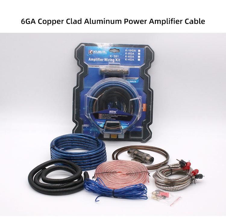 6ga Copper-Clad Aluminum Power Amplifier Cable, Car Subwoofer Cable, Special for Audio Modification