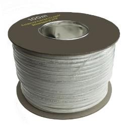 External Shielded CAT6A Outdoor Use Copper Ethernet Cable S/FTP Reel 100m White