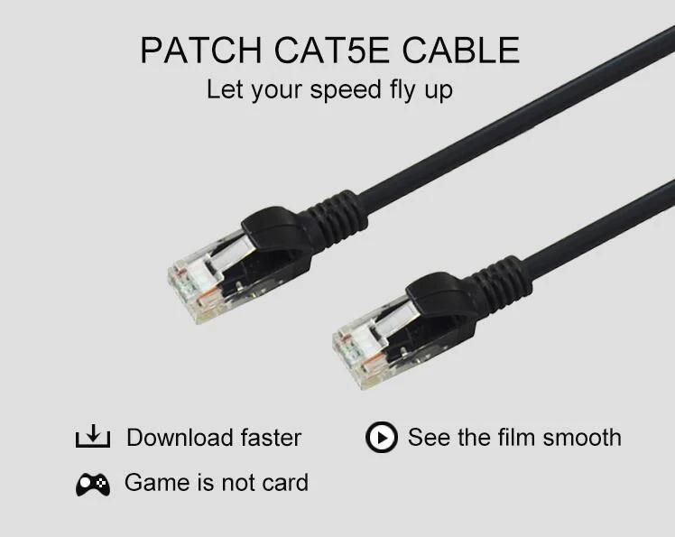 4 Pairs 24AWG Cat5e UTP Patch Cord High Speed Cat5 Patch LAN Cable for Computer