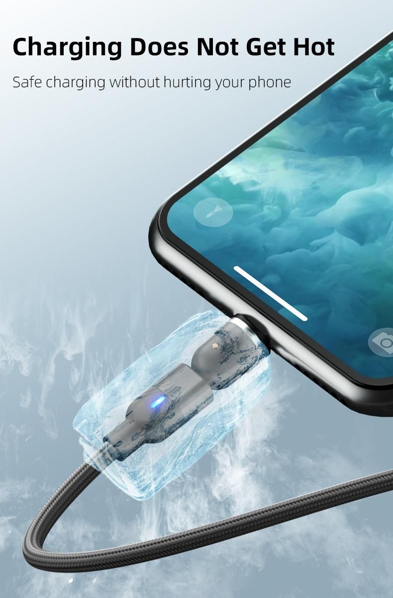3-in-One Magnetic Data Cable Is Suitable Light Cable 3A Fast Charging Data Lightning Cable for Apple Android Type-C
