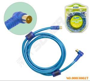 Suoer Double Loop TV AV Cable (AV-TV03-1.8M-Blue-Double Loop-Double Blister)