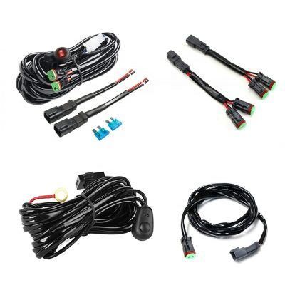 Automotive Wiring Harness Kit 16AWG with Blade Fuse for Truck LED Light Bar with 2 Pin Deutsch Connector