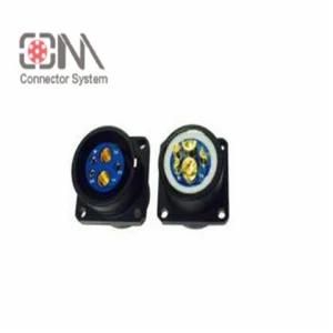 Qm F Series Mfn Flange Fixed-Socket Circular Waterproof Push-Pull RJ45 M12 Connector Banana Plug Socket Terminal Connector