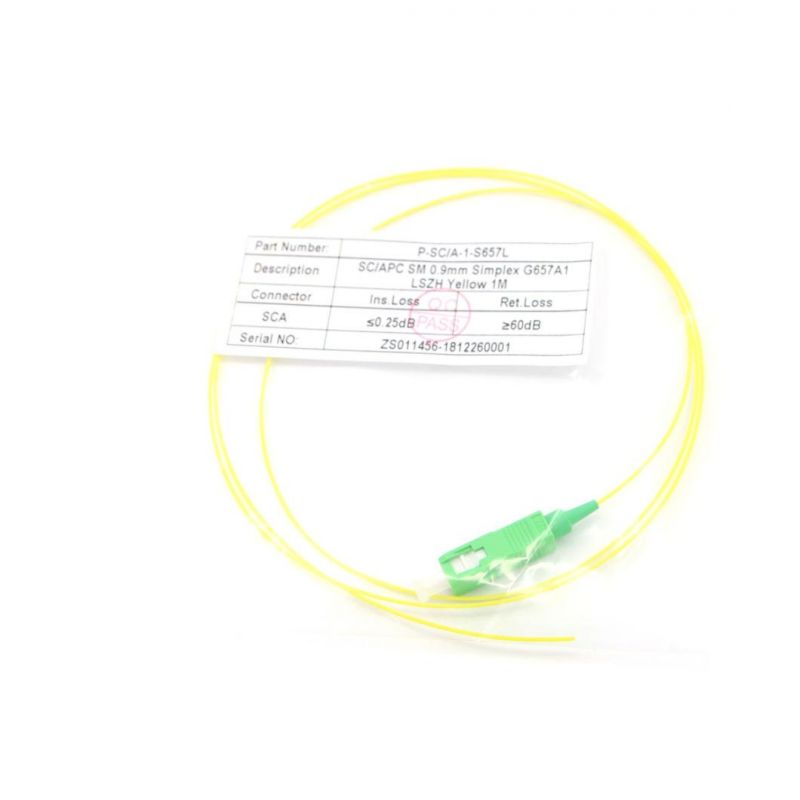 Sc Optical Fiber Simplex Pigtail with 2m
