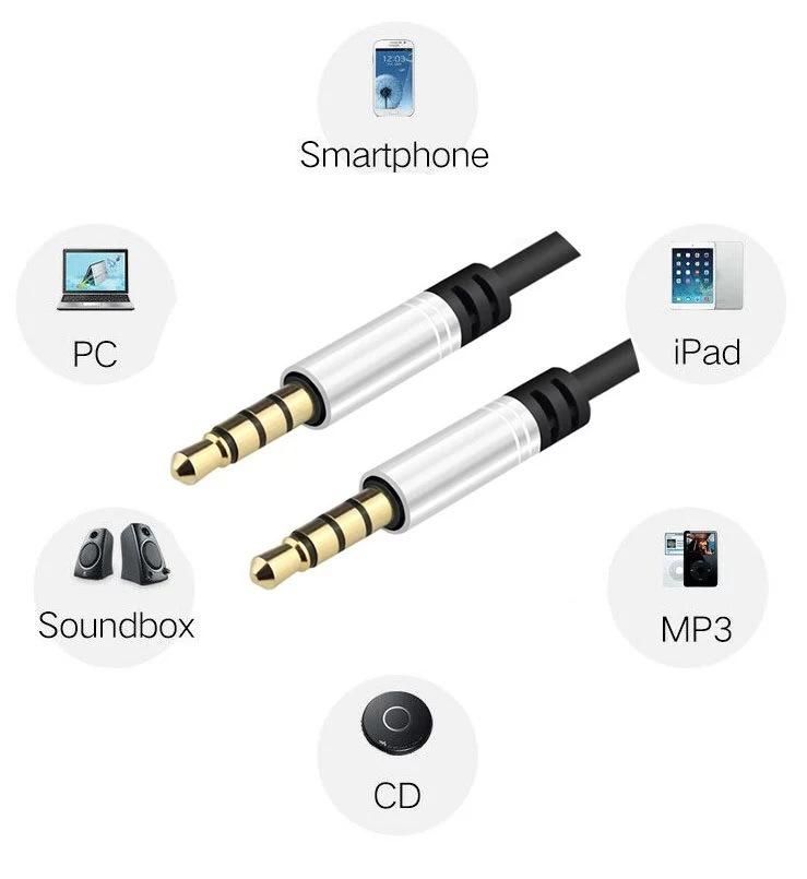 Aux Audio Nylon Braided Digital Audio Cable for Ipone Car