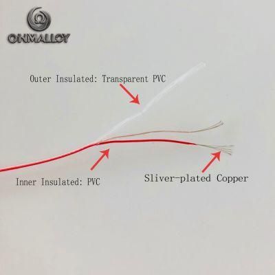40 AWG PVC Coated Thin Wire Type K Thermocouple Cable 44AWG 0.05mm/2*7*0.08mm Ultra-Thin Wire
