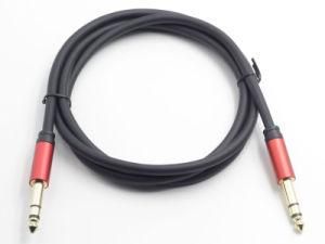 Red 6.35mm Mono Plug Trs Male to Male Guitar Cable