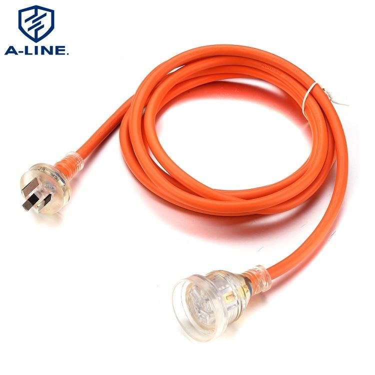 SAA Approved Australian Transparent Power Extension Cord 10A 250V
