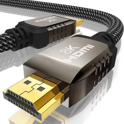 HDMI 4K Gold Plated Cable 5m Bare Copper Zinc Shell Nylon Braid Male 8K Kabel HDMI-HDMI 2.1