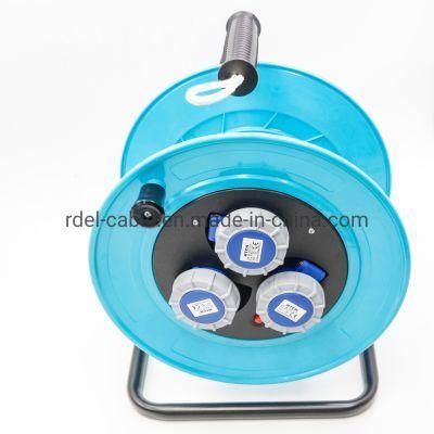 Professional Cable Reel 25 M Cable with 4 Schuko Sockets 2.5 mm2 Rubber IP44 Outdoor