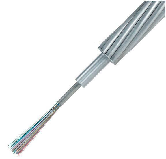 Stainless Steel Tube 20% Acs Optical Fiber Opgw Communication Cable 12core 24core 48core