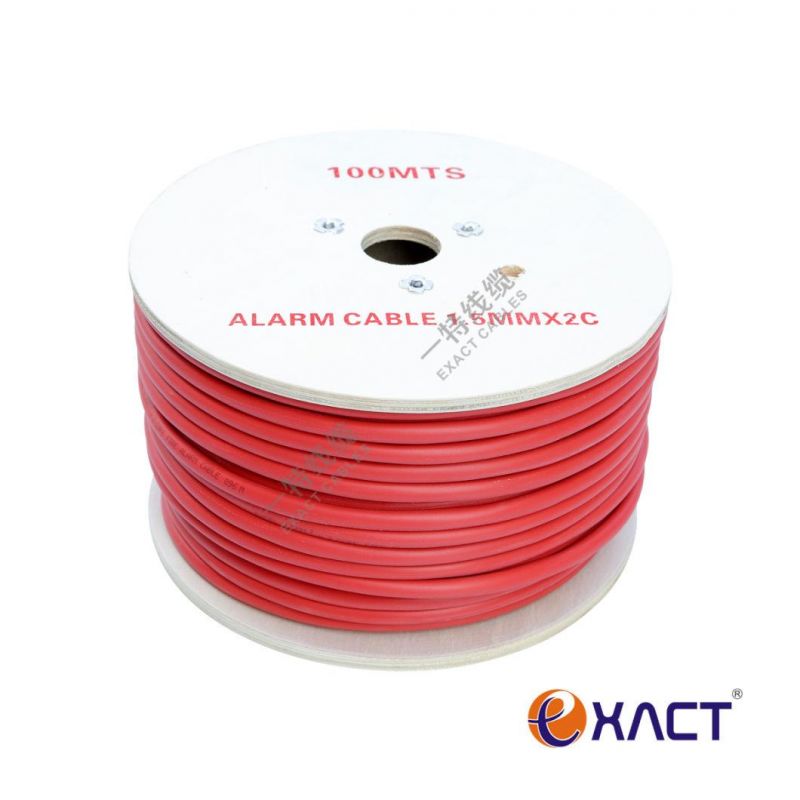 ExactCables-2x1.0mm2 Solid Copper Conductor Screened Orange PVC twisted pair fire alarm cable