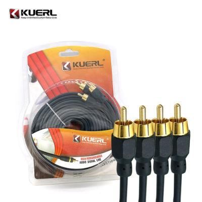 High Quality 5m RCA Cables Interconnect Cable Audio/Video Cable for Car Audio