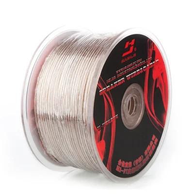 Factory Supply Clear Speaker Cable Speaker Wire Cable HiFi Cable Transparent AWG/mm2