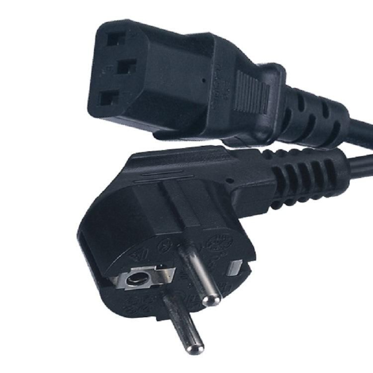 VDE Approved European 3 Pins Schuko Power Cord with C13 Connector