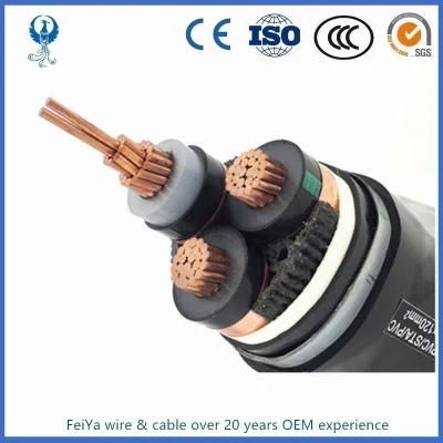XLPE Insulation Heat Resistant XLPE/Al/PVC/Sta Steel Tape Armored Mv Power Cable