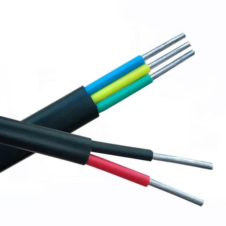 2.5mm 4mm 6mm 10mm Aluminium Core Environmental PVC Insulated PVC Sheathed Flat Cables