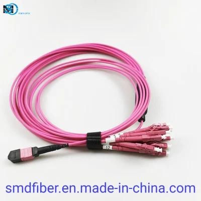 12 Core MTP-LC/Upc Patch Cord Om3 3.0mm LSZH for Network