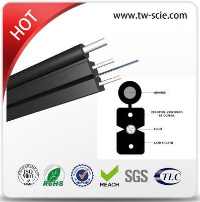 Fiber Optic FTTH Drop Cable 2 Core for Outdoor