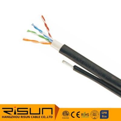 High Quality Cat5e LAN Cable Double Jacket with Messenger Network Cable