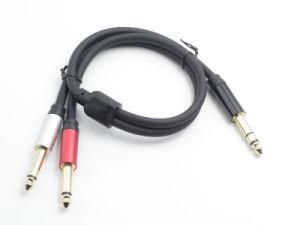 Premium 6.35mm Splitter Trs to Dual Ts Guitar Cable
