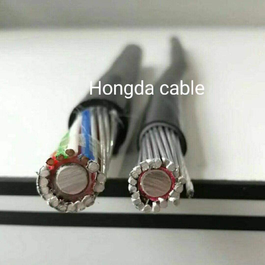 Hongda 2*8 AWG Aluminum Conductor Concentric Service Cable Solidal Cable