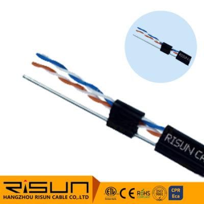 China UTP Cat5e 2 Pairs with Messenger Cable