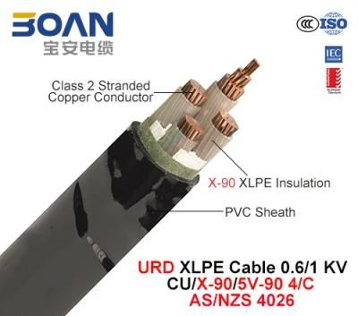 Cu/XLPE/PVC, Urd Power Cable, 0.6/1 Kv, 4/C (AS/NZS 4026)