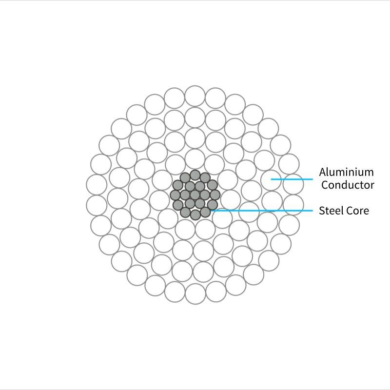 AAC AAAC ACSR Conductor 50mm 100mm 150mm Overhead Bare Wire