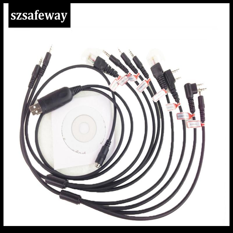 8 in 1 Programming Cable for Motorola Baofeng UV-5r for Yaesu for Wouxun Kenwood Radio Car Radio