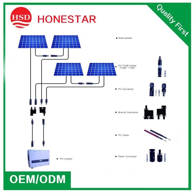 10AWG Solar Panel Extension Cable with Female and Male Connectors