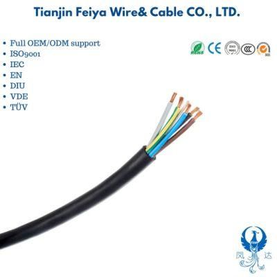 H07rn-F 4G2.5mm2 Single Multicore Silicone Round Copper Wire Flexible Copper Control Electric Coaxial Waterproof Rubber Wire Cable