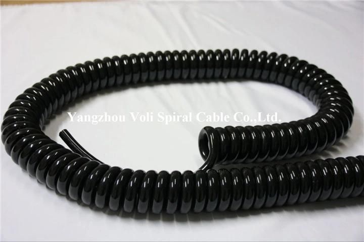 Ce Approved PUR Coiled Spring Wire Spiral Cable