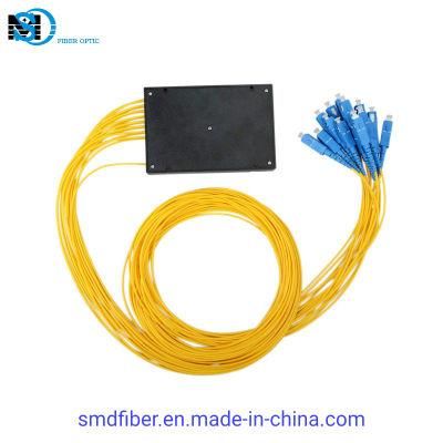 1X16 PLC Splitter Fiber Optical PLC Splitter FTTH FTTB ABS Box