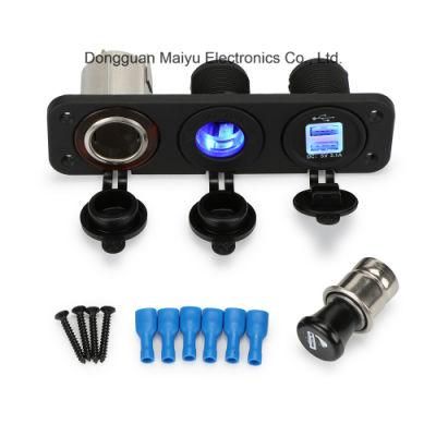 Cigarette Lighter Charger Power Socket Adapter Panel Mount