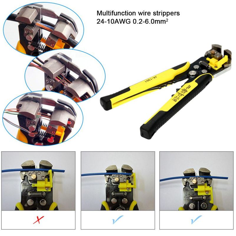 4 in 1 Multi Tools Wire Crimper Tools Kit Engineering Ratchet Terminal Crimping Plier Wire Crimper +Wire Stripper+S2 Screwdriver