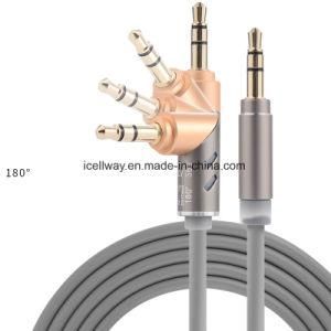 Customized 180 Degree Straight Male to Male 3.5mm Audio, Aux Stereo Connection Cable