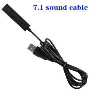 Noise Cancelling Virtual 7.1 Sound Audio Cable with USB Plug