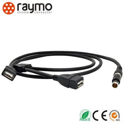 Circular Push Pull Fischer 4 Pin Connector with USB Cable