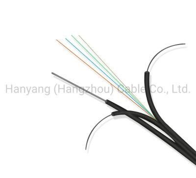 4 Core Single Mode FTTH Drop Optical Fiber Optical Cable Self Support G652A G657A1