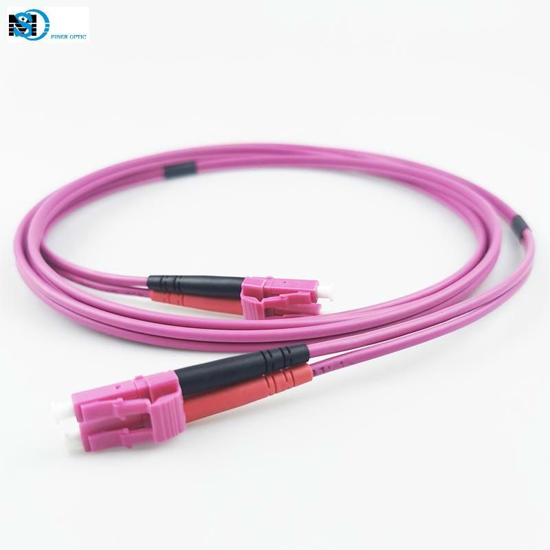 Telecommunication Equipment Fiber Optic Patch Cord Cable LC to LC Om4 Duplex Patch Cord