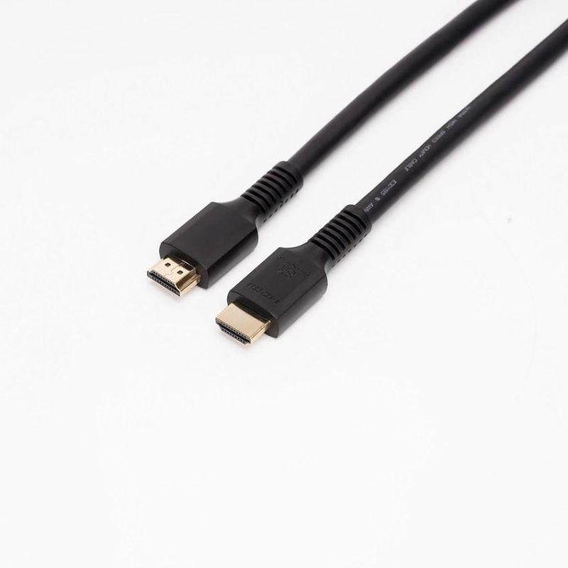 High Speed Gold Plated Zinc Alloy Male To Male Cottom Braid Ultra Slim HDMI 8K cable