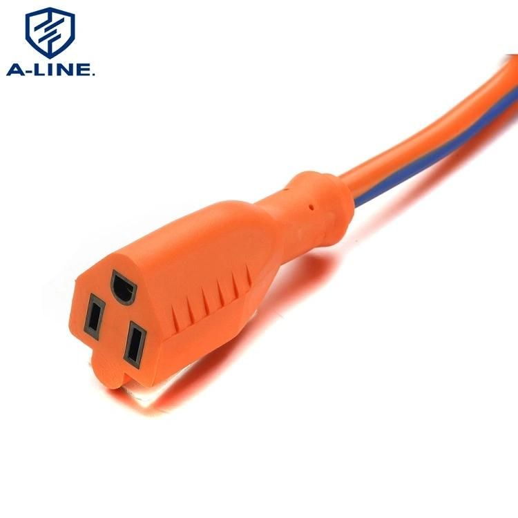 American Type 3 Pins Heavy Duty Waterproof AC Power Extension Cord