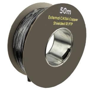 50m Cardboard Reel Sf/FTP CAT6A Outdoor Rated Shielded Cable