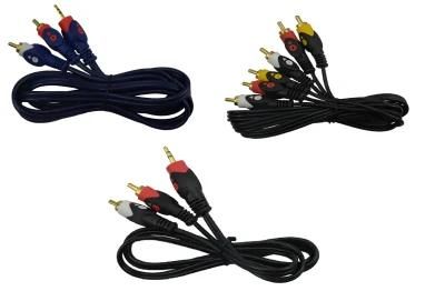 3.5mm/ 2RCA/3RCA Audio Video Fish Eye Cable RCA Cable