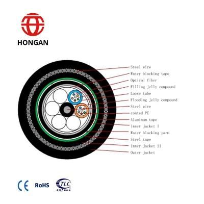 Outdoor 24 Core Directly Buried Under Water Optical Fiber Cable GYTA5333