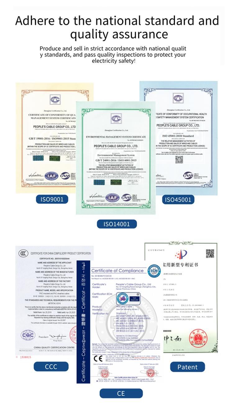 House Control PVC Sheathed Wiring Flexible Copper Stranded PVC Insulation Electrical Cable Electric Wire