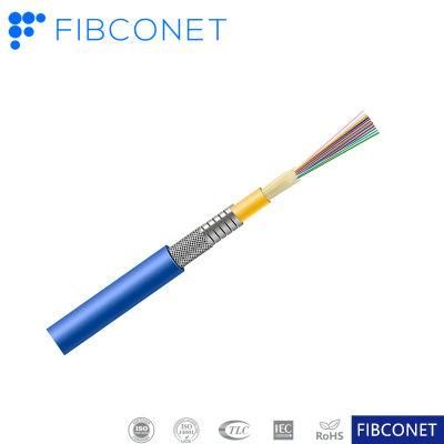 2 Cores Indoor Optical Fiber Armored Cable Fiber Cable