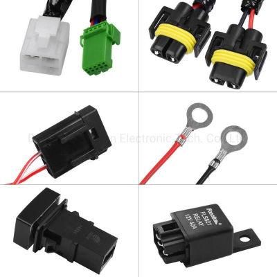OEM Service 40A Relay Switch Kit Wiring Harness for Automotive H11 LED Fog Light