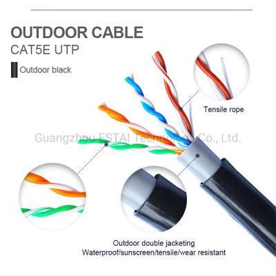 Outdoor 4 Pairs Cat5e 1000FT RJ45 Ethernet Cable Cat5 Cat 5e Category 5e UTP Network Cable